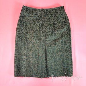 Ann Taylor Leopard Print Pencil Skirt